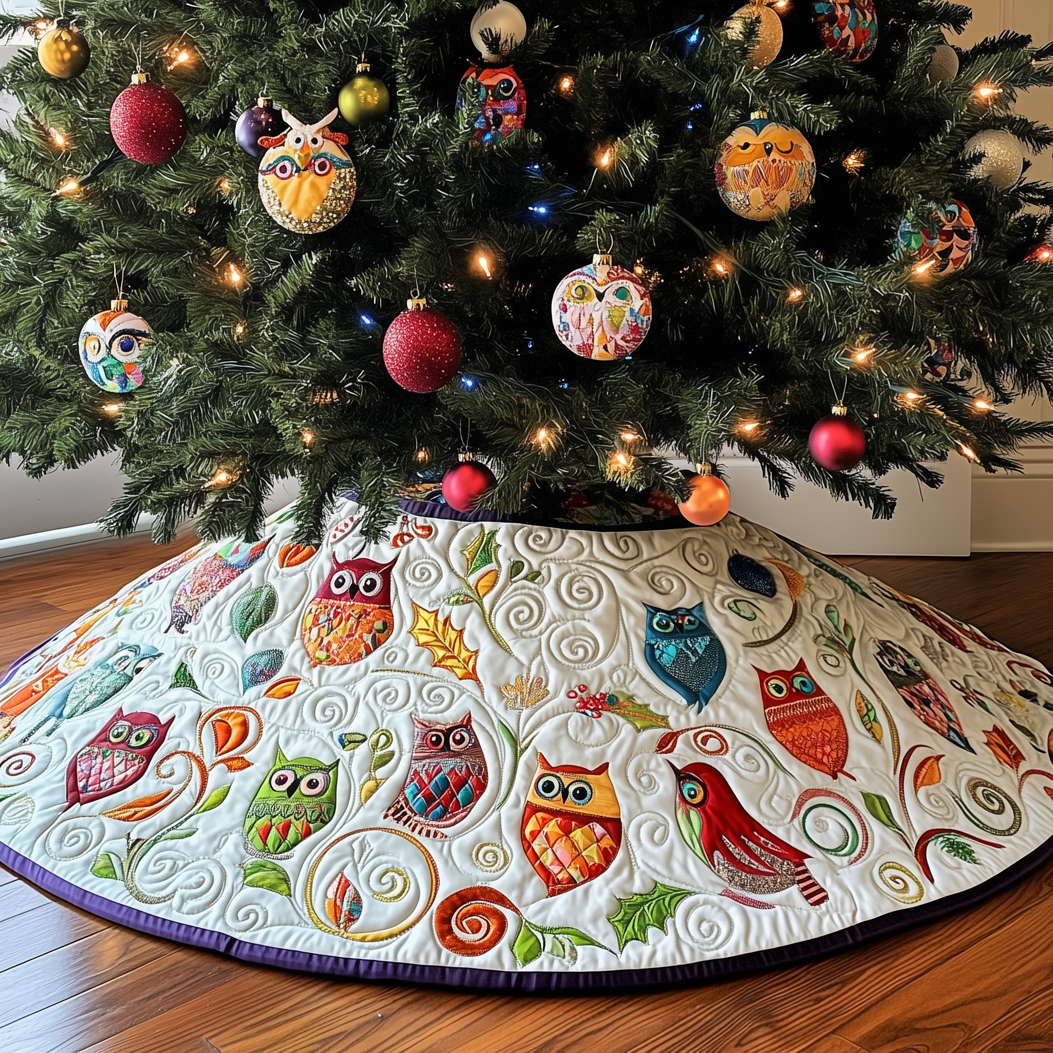 Owls Quilted Tree Skirt GFTOTL810 – Patchique Store