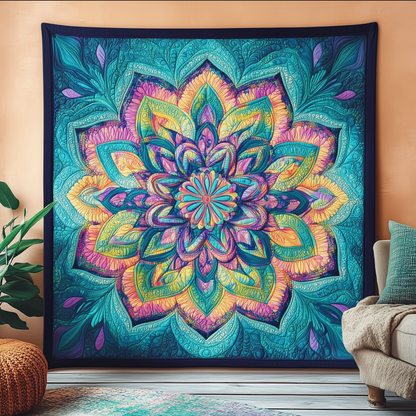 Blue Mandala Quilted Blanket GFTOTL884