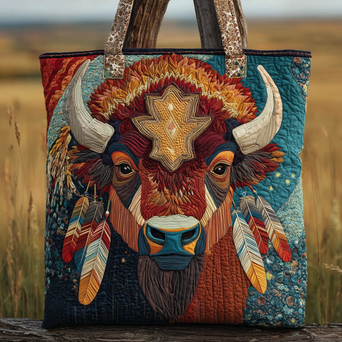 Majestic Bison Quilted Tote Bag GFTOTP10007