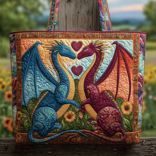 Dragon Embrace Quilted Tote Bag GFTOTP10013