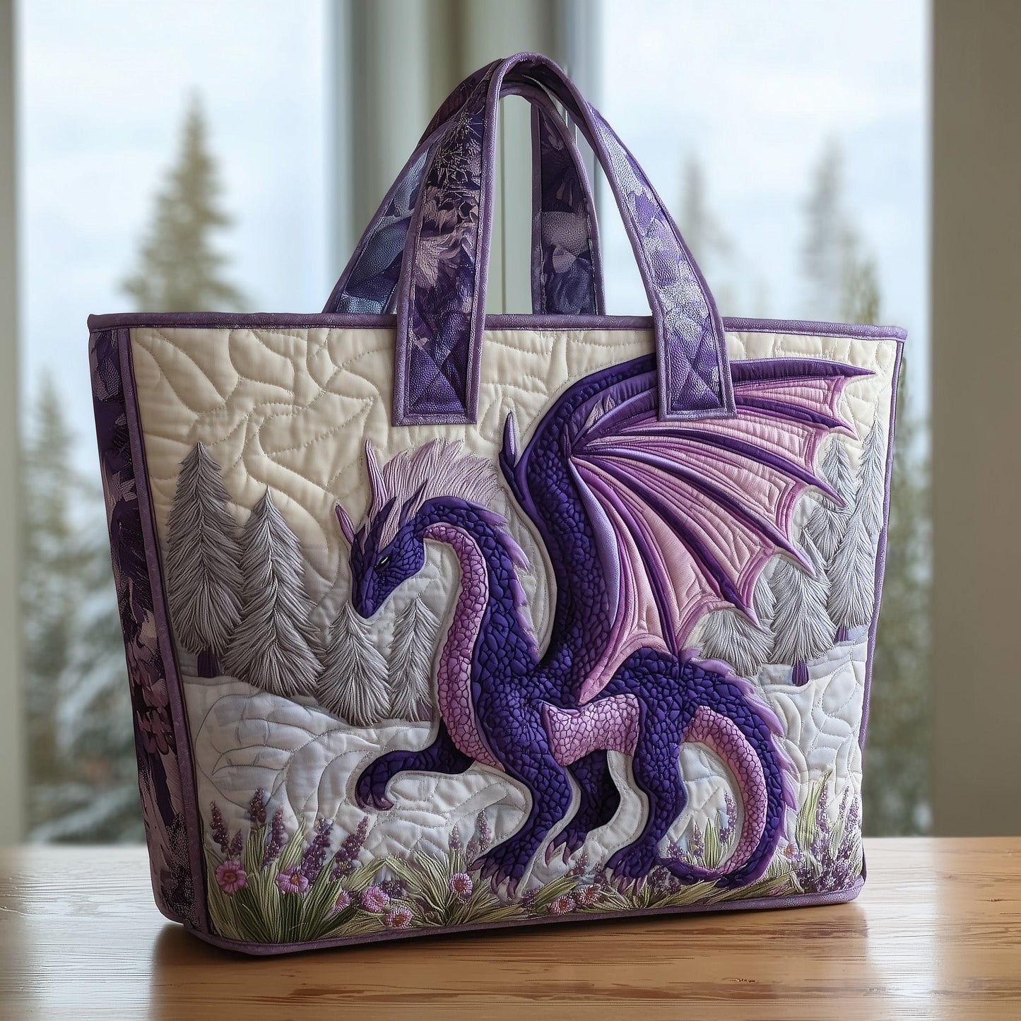 Majestic Dragon Quilted Tote Bag GFTOTP10015