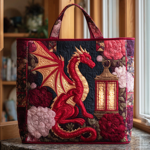 Majestic Dragon Quilted Tote Bag GFTOTP10016