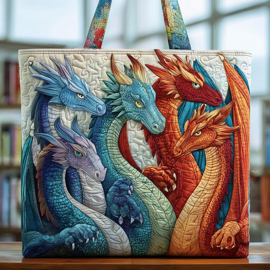 Majestic Dragon Quilted Tote Bag GFTOTP10022