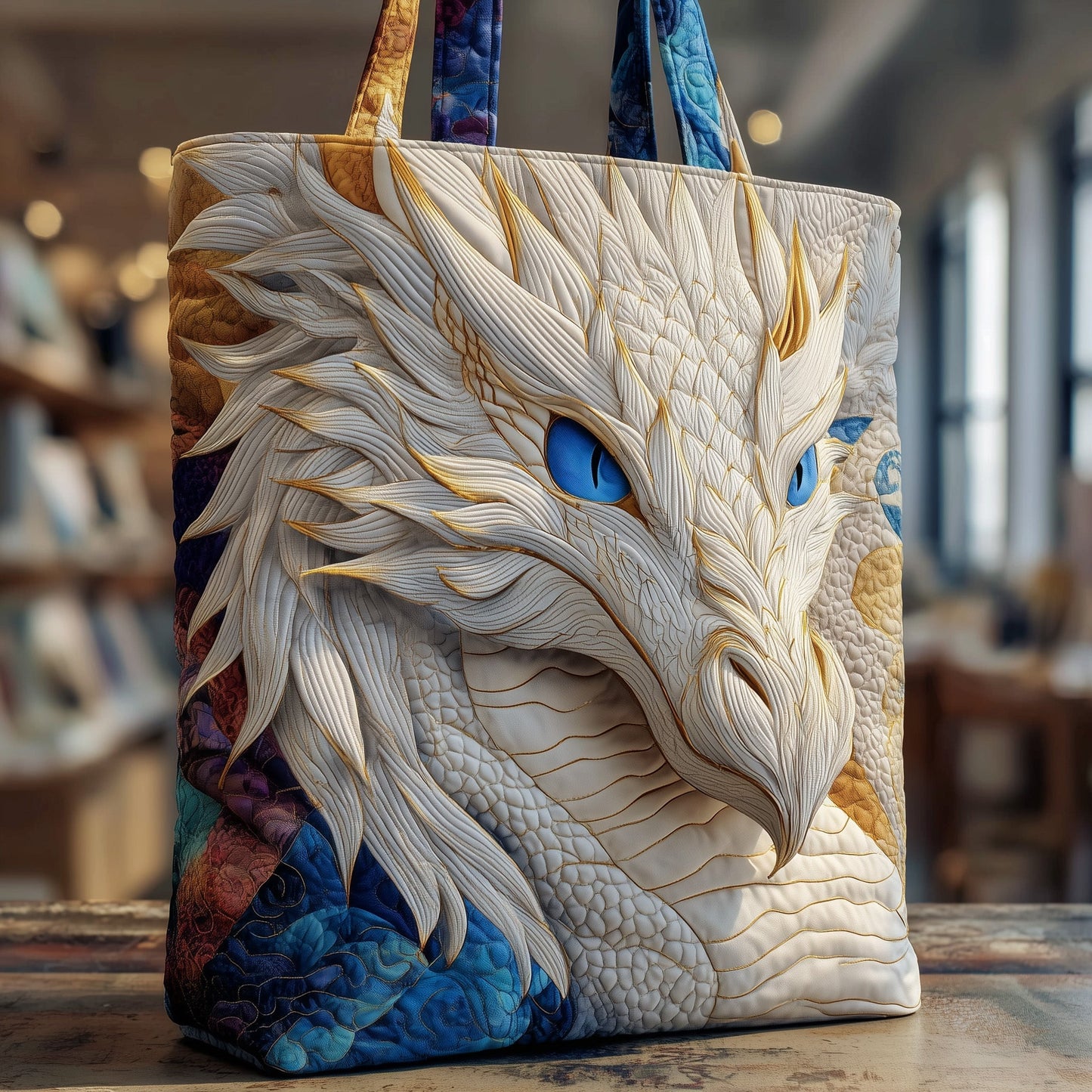 Majestic Dragon Quilted Tote Bag GFTOTP10024