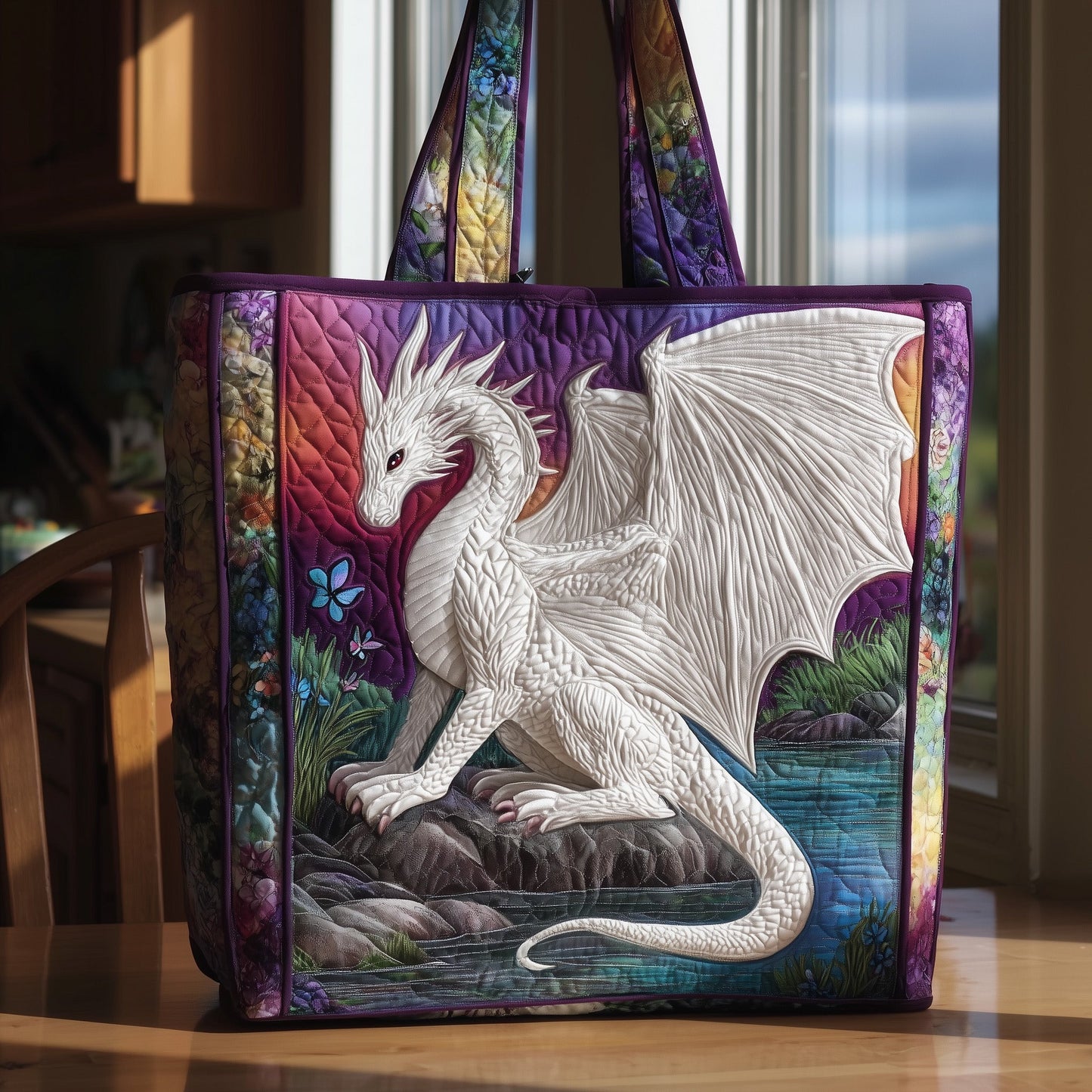 Majestic Dragon Quilted Tote Bag GFTOTP10026
