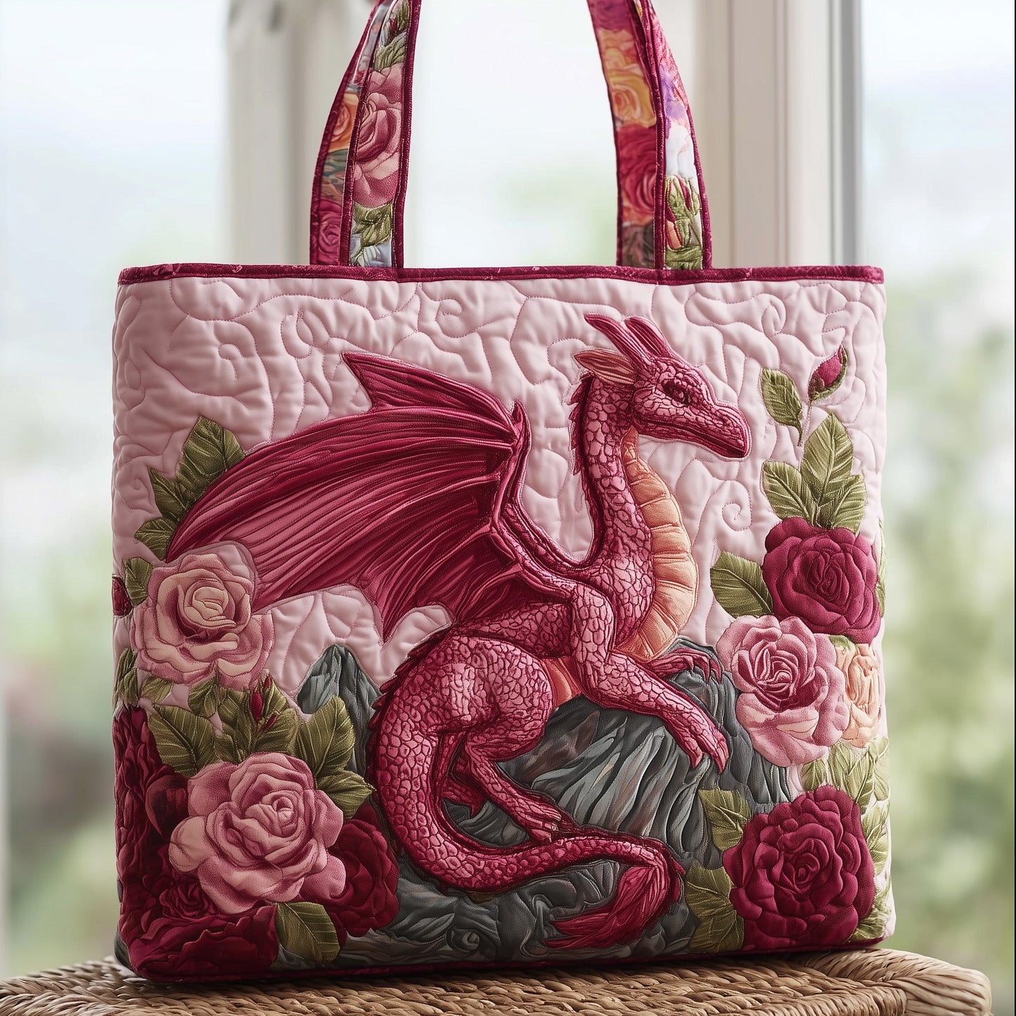 Majestic Dragon Quilted Tote Bag GFTOTP10027