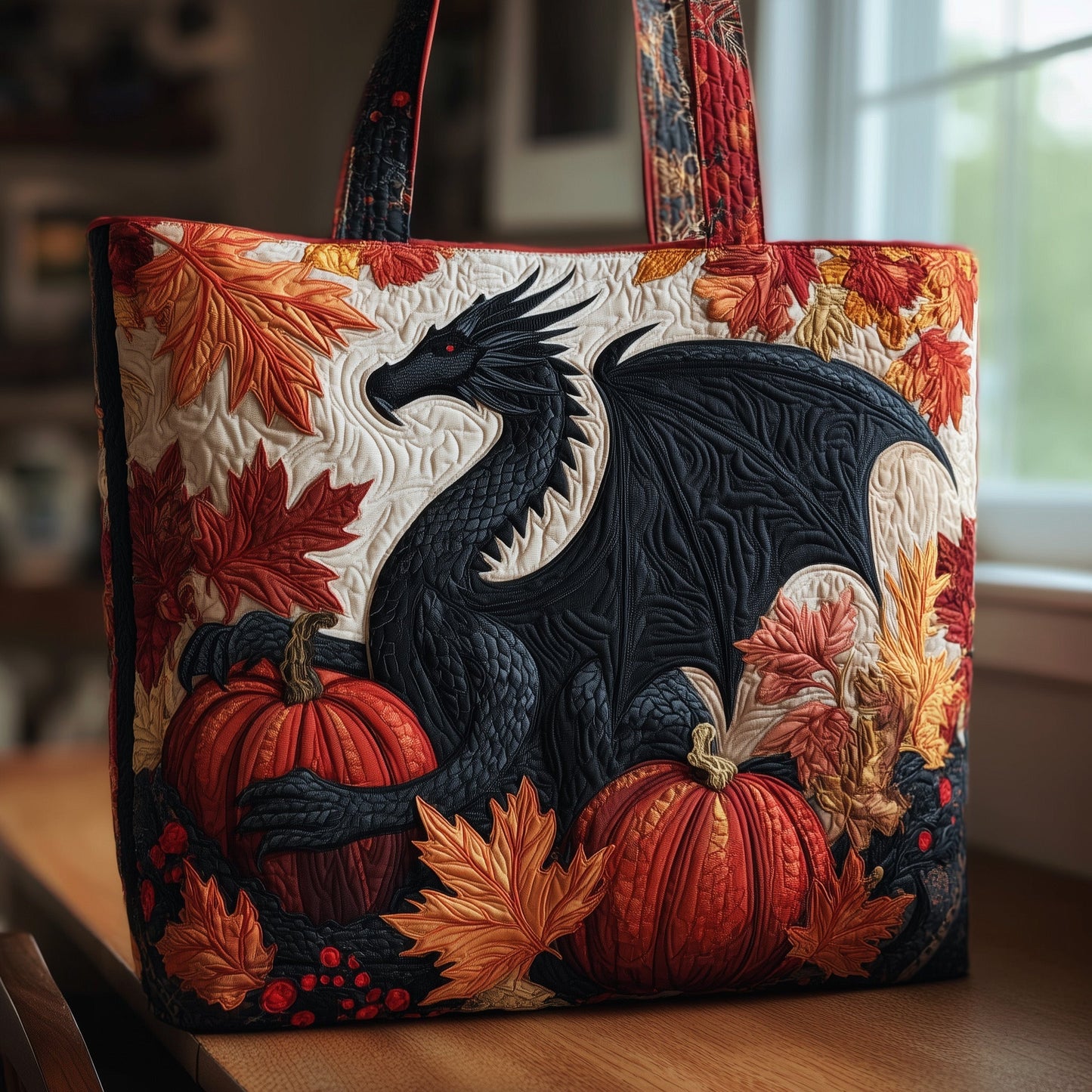 Autumn Dragon Quilted Tote Bag GFTOTP10032
