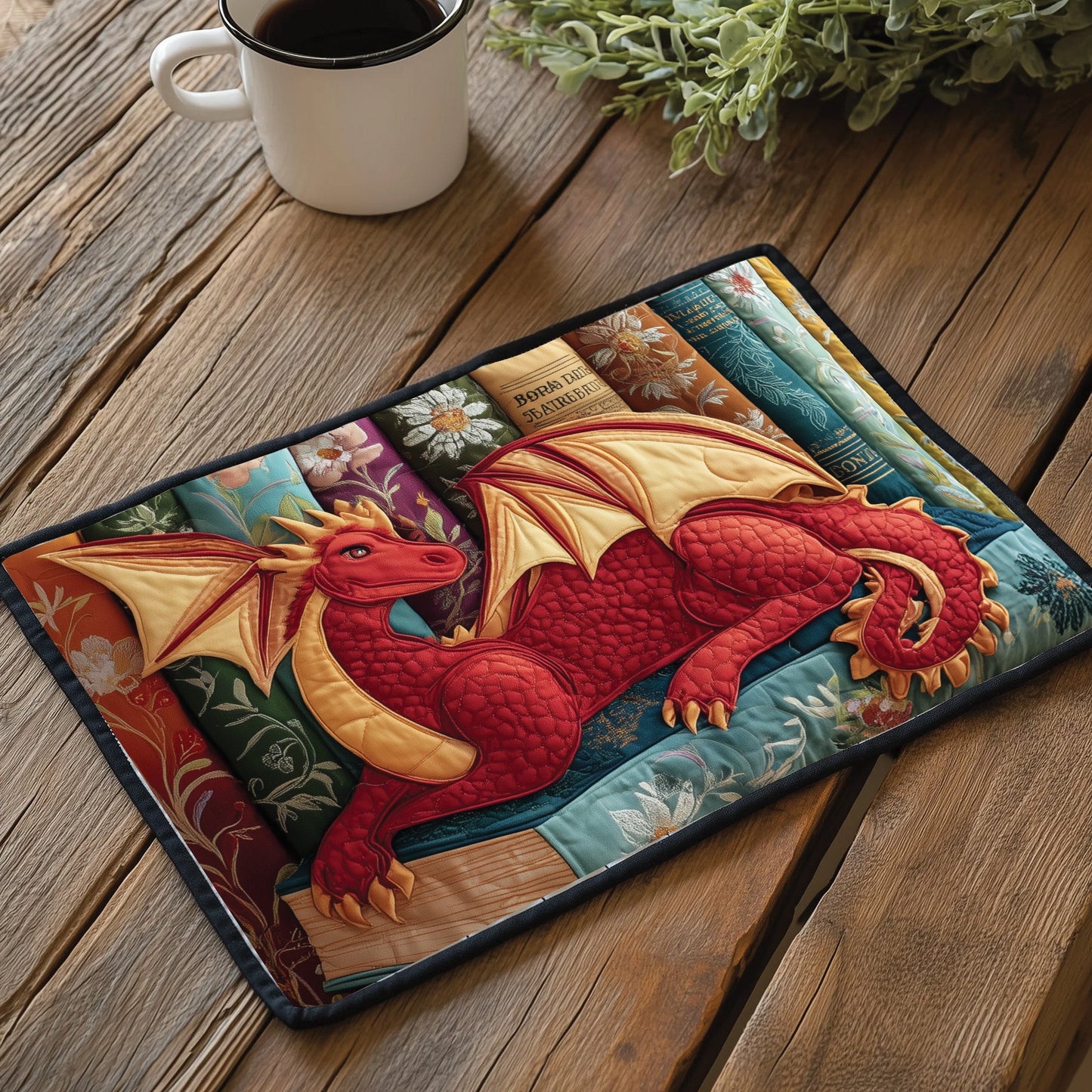 Bookish Dragon Quilted Placemat GFTOTP10041