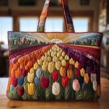 Tulip Bloom Quilted Tote Bag GFTOTP10048