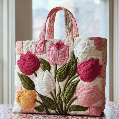 Tulip Bloom Quilted Tote Bag GFTOTP10049