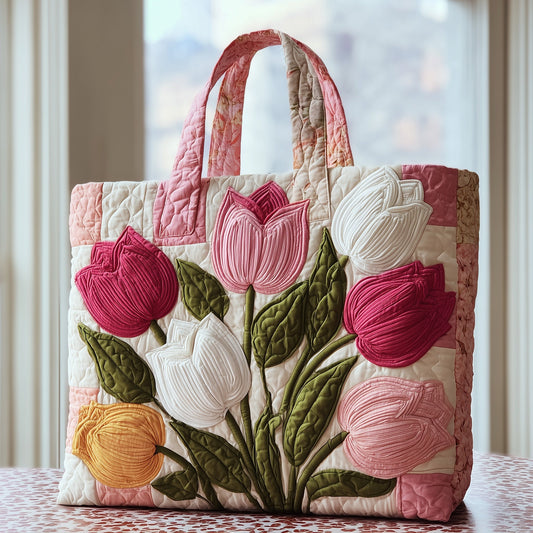 Tulip Bloom Quilted Tote Bag GFTOTP10049