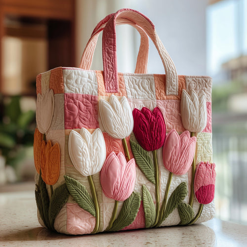 Tulip Bloom Quilted Tote Bag GFTOTP10050