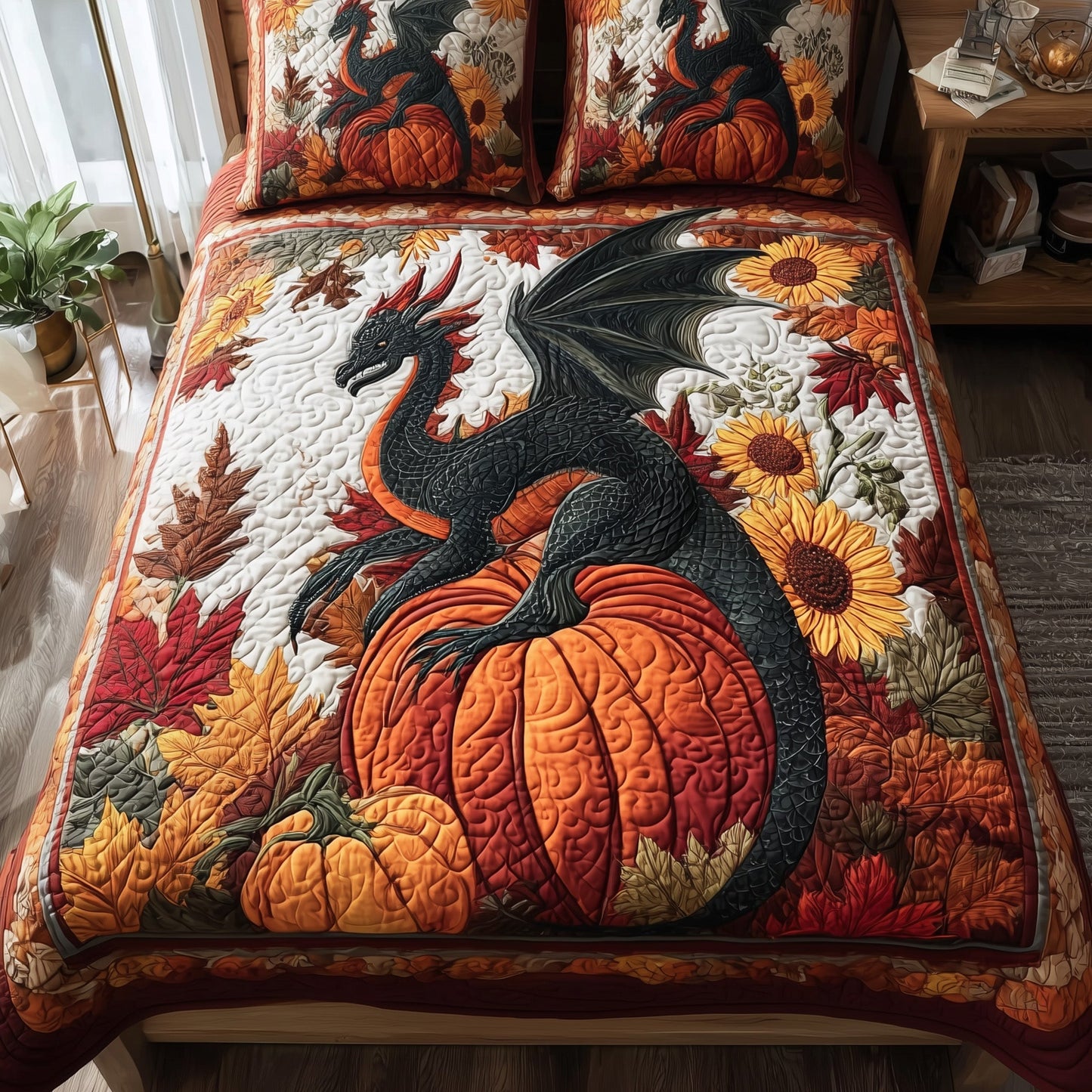 Golden Grove Guardian 3-Piece Quilted Bedding Set GFTOTP10107