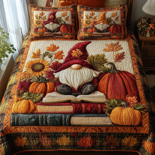 Autumn Library 3-Piece Quilted Bedding Set GFTOTP10119
