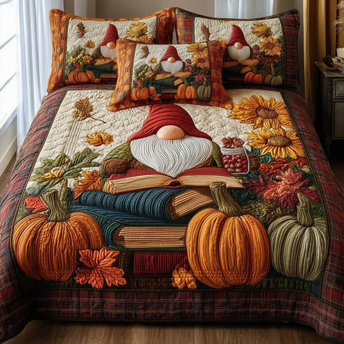 Autumn Library 3-Piece Quilted Bedding Set GFTOTP10120
