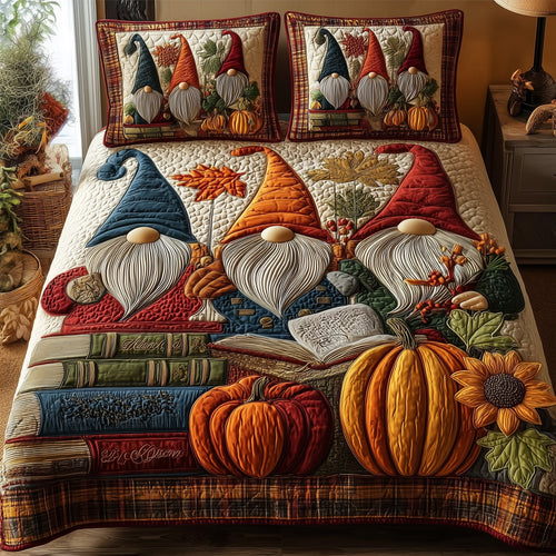 Autumn Library 3-Piece Quilted Bedding Set GFTOTP10121