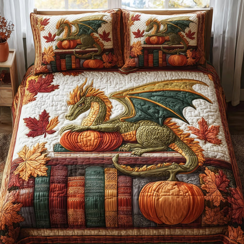 Autumn Library 3-Piece Quilted Bedding Set GFTOTP10124