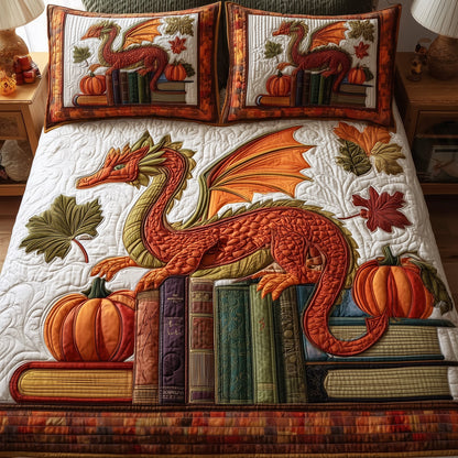 Autumn Library 3-Piece Quilted Bedding Set GFTOTP10125