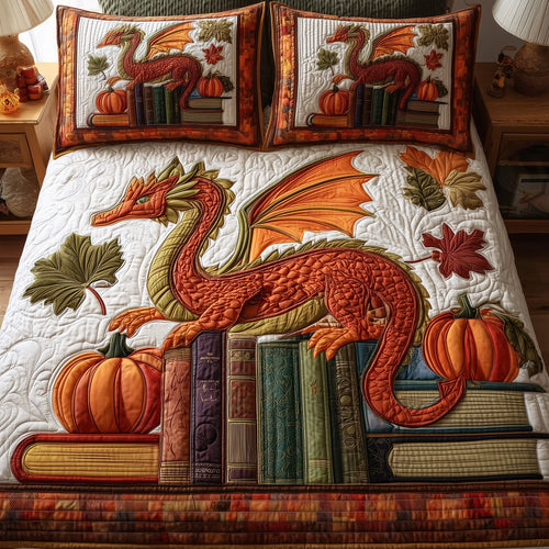 Autumn Library 3-Piece Quilted Bedding Set GFTOTP10125