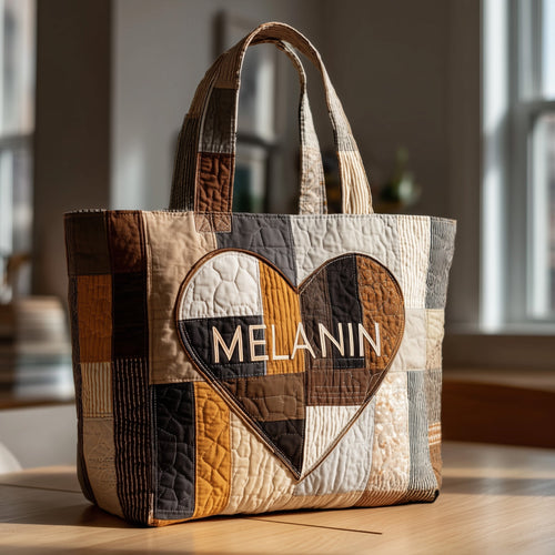 Melanin Heart Quilted Tote Bag GFTOTP10128