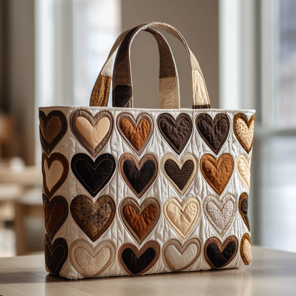 Melanin Heart Quilted Tote Bag GFTOTP10129