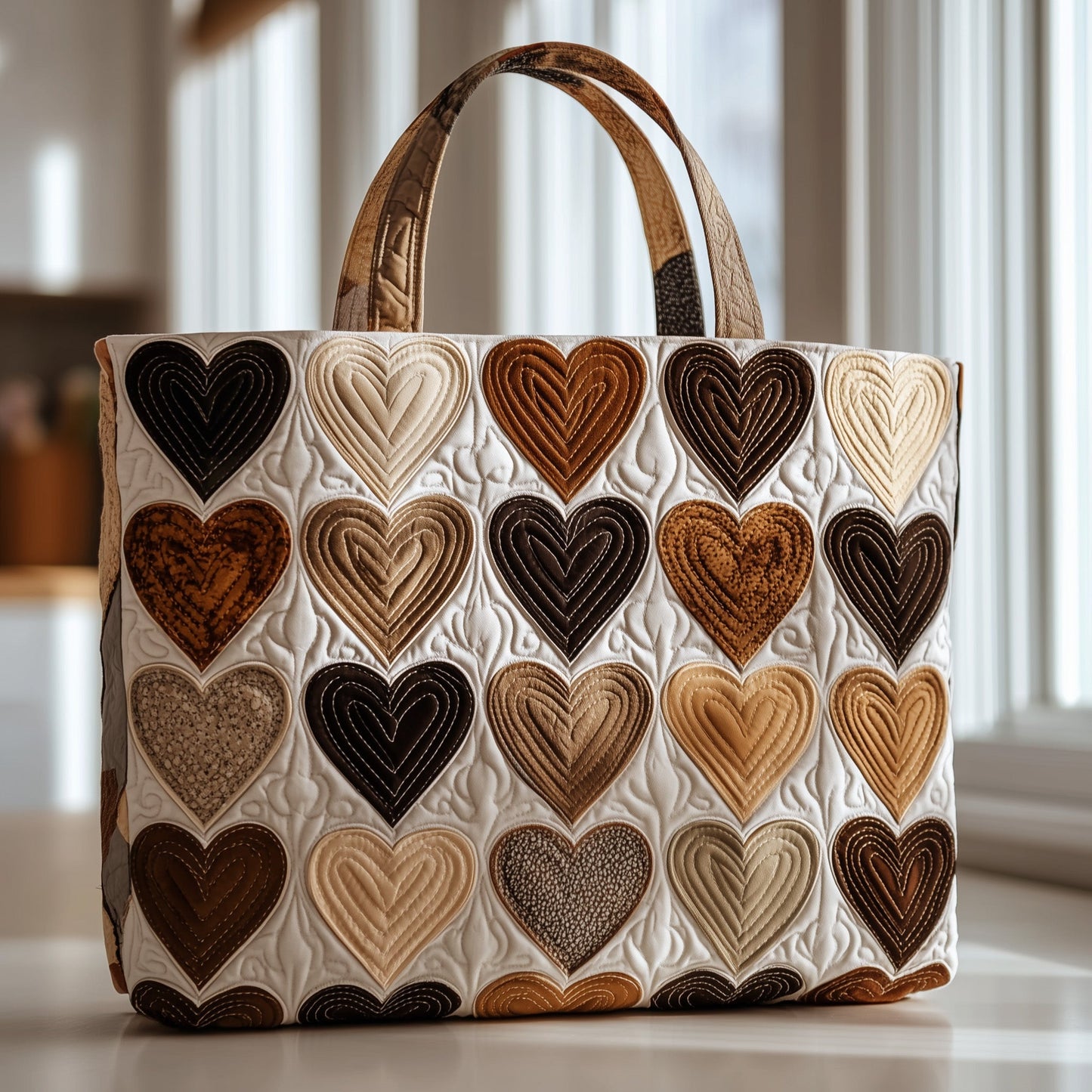 Melanin Heart Quilted Tote Bag GFTOTP10130