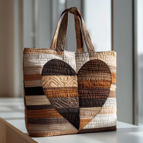 Melanin Heart Quilted Tote Bag GFTOTP10132