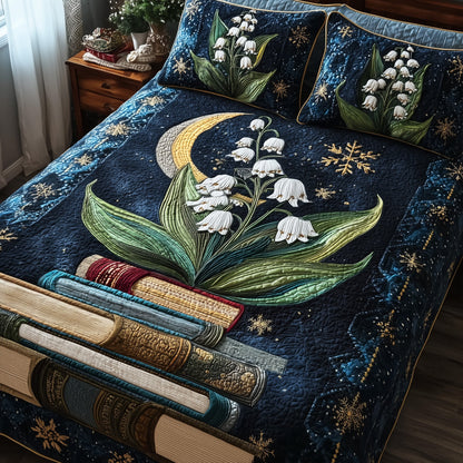 Lily of the Valley Library 3-Piece Quilted Bedding Set GFTOTP10133