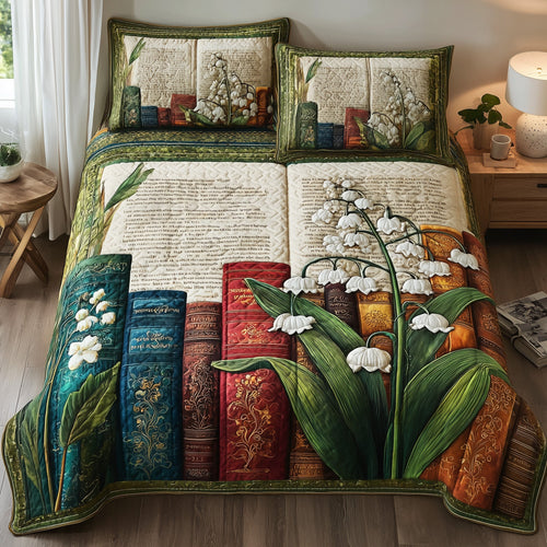 Lily of the Valley Library 3-Piece Quilted Bedding Set GFTOTP10135