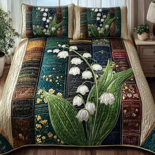 Lily of the Valley Library 3-Piece Quilted Bedding Set GFTOTP10136
