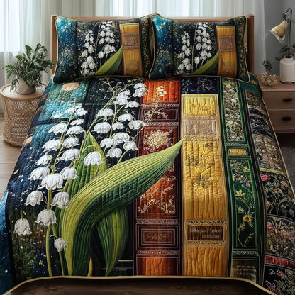 Lily of the Valley Library 3-Piece Quilted Bedding Set GFTOTP10137