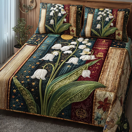 Lily of the Valley Library 3-Piece Quilted Bedding Set GFTOTP10139