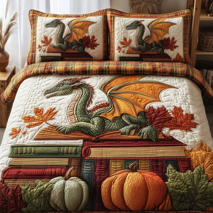 Autumn Library 3-Piece Quilted Bedding Set GFTOTP10140