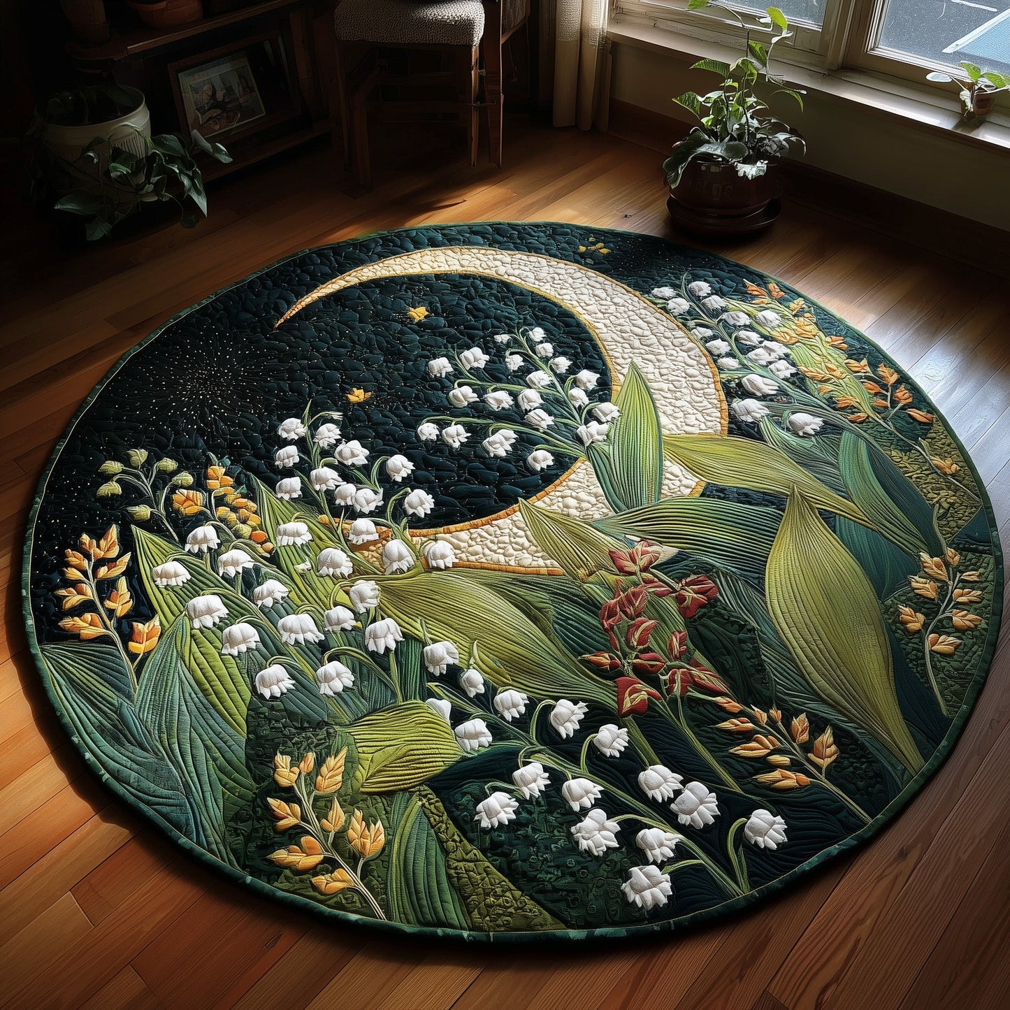 Lily of the Valley Quilted Round Mat GFTOTP10141