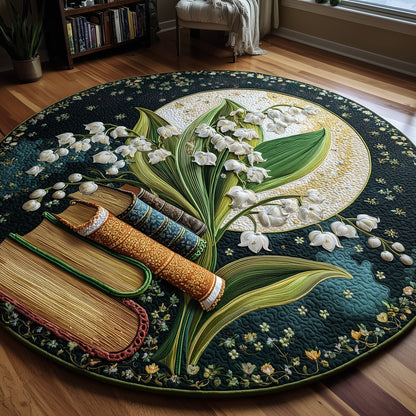 Lily of the Valley Library Quilted Round Mat GFTOTP10144