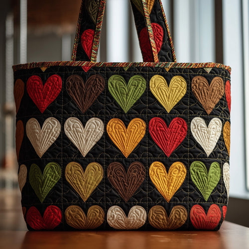 Melanin Heart Quilted Tote Bag GFTOTP10147
