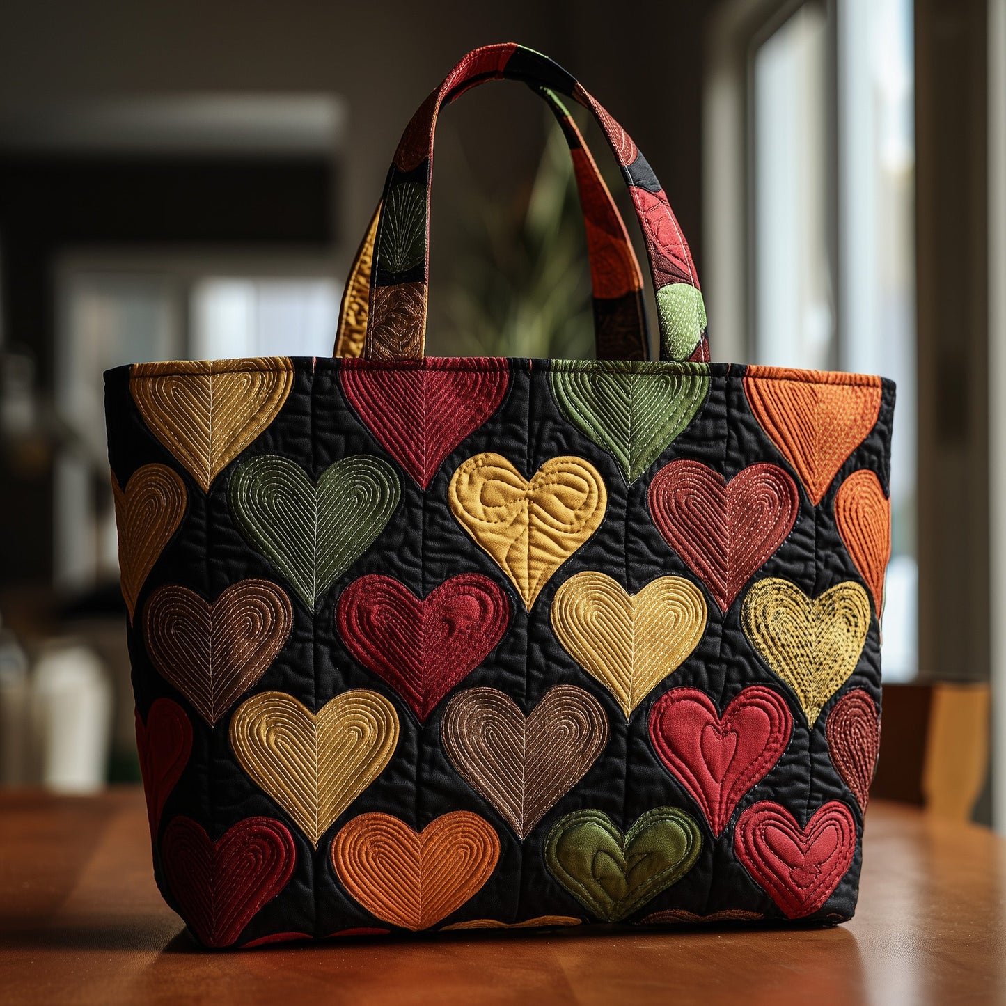 Melanin Heart Quilted Tote Bag GFTOTP10148