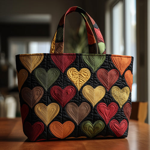 Melanin Heart Quilted Tote Bag GFTOTP10148