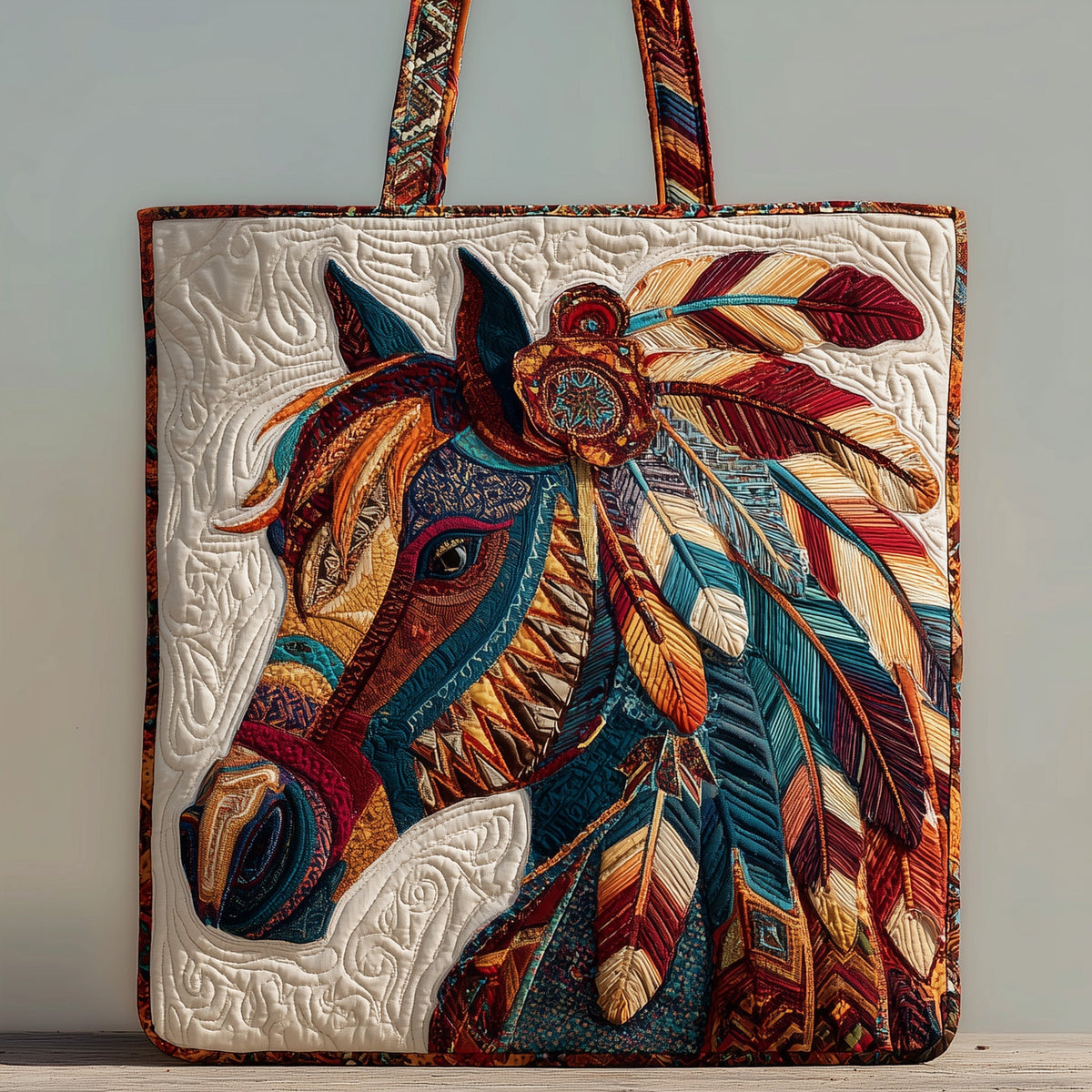 Galloping Spirit Quilted Tote Bag GFTOTP10153