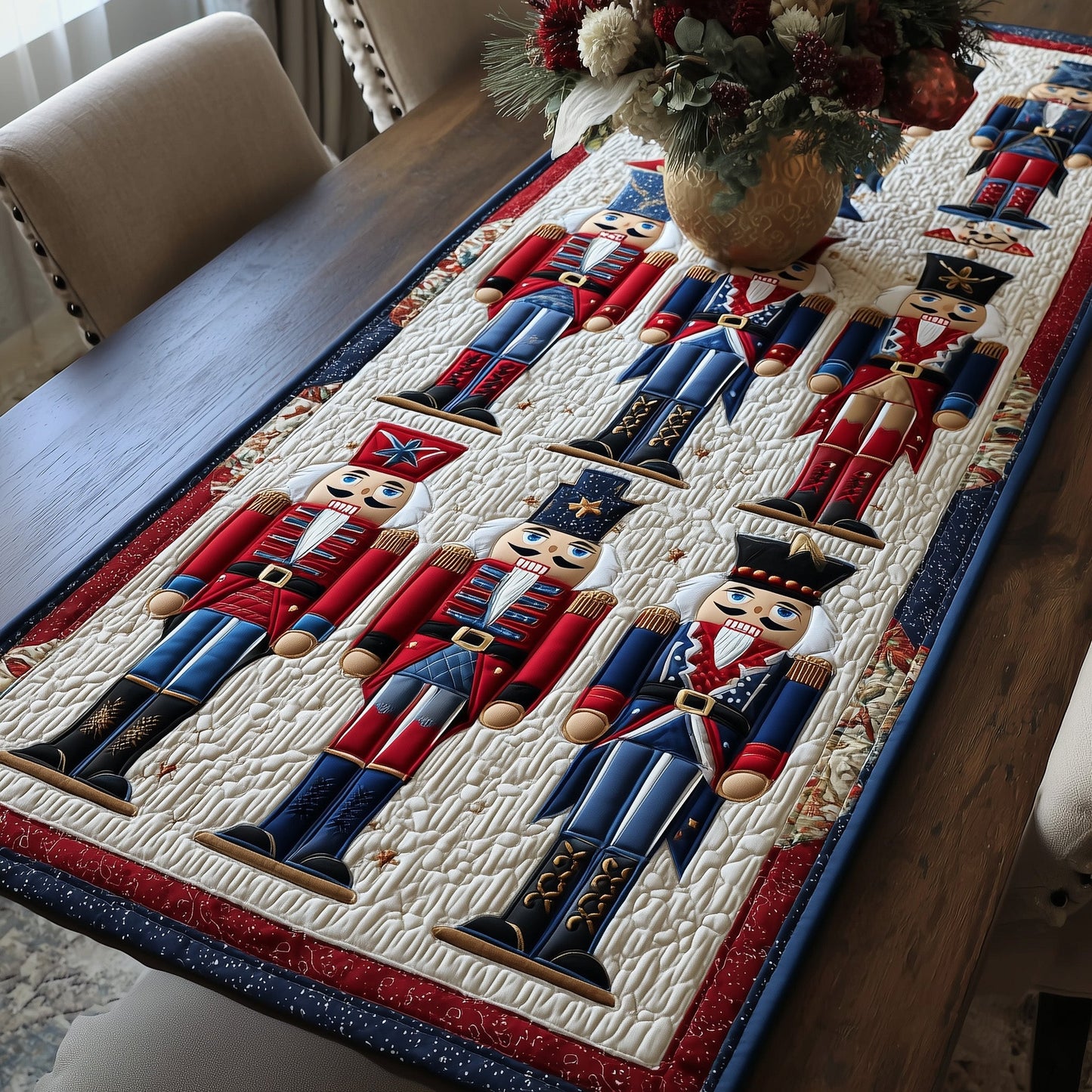 Patriot Nutcracker Quilted Table Runner GFTOTP10194