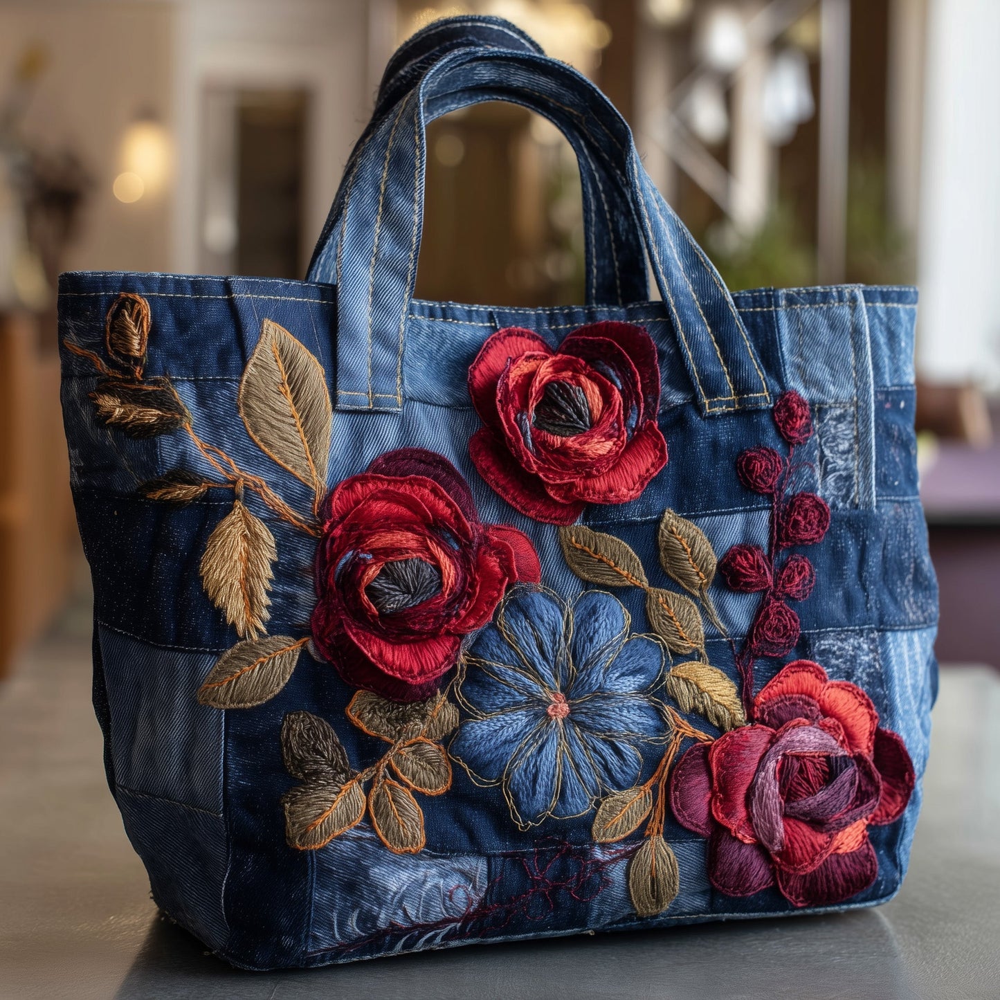 Rose Haven Quilted Tote Bag GFTOTP10210