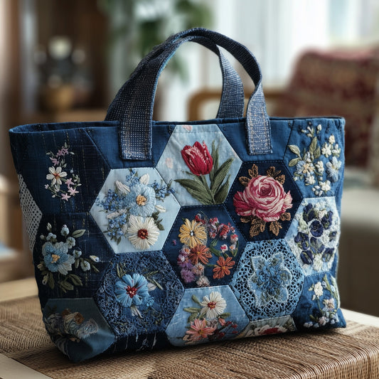 Floral Patches Quilted Tote Bag GFTOTP10215