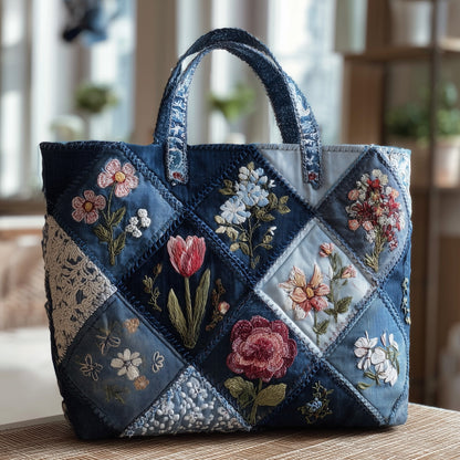 Floral Patches Quilted Tote Bag GFTOTP10216