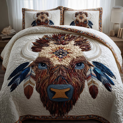 Majestic Bison 3-Piece Quilted Bedding Set GFTOTP10225