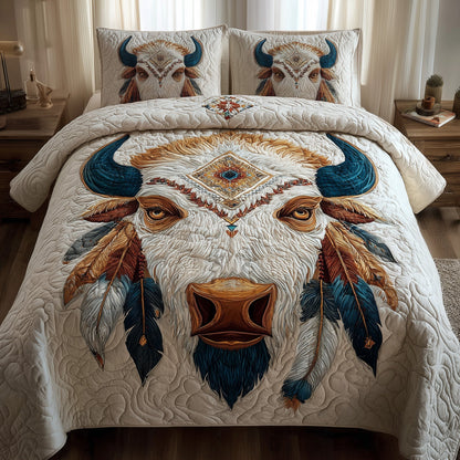 Majestic Bison 3-Piece Quilted Bedding Set GFTOTP10226