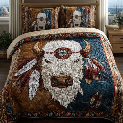 Majestic Bison 3-Piece Quilted Bedding Set GFTOTP10230