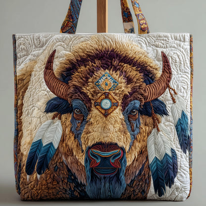 Majestic Bison Quilted Tote Bag GFTOTP10242