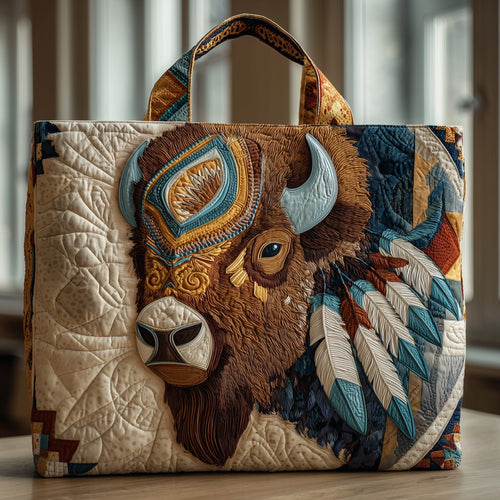 Majestic Bison Quilted Tote Bag GFTOTP10244
