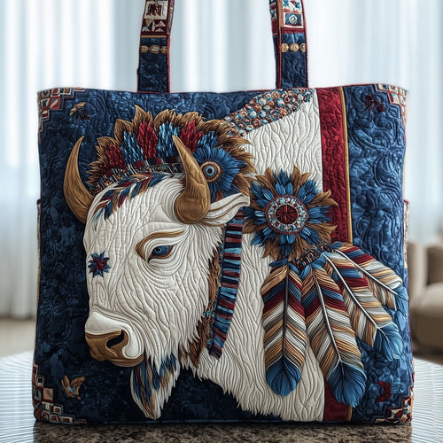 Majestic Bison Quilted Tote Bag GFTOTP10245