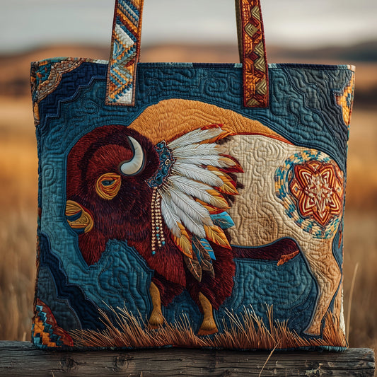 Majestic Bison Quilted Tote Bag GFTOTP10247